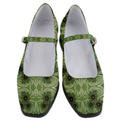 Folk Flowers Print Floral Pattern Ethnic Art Women s Mary Jane Shoes by Eskimos