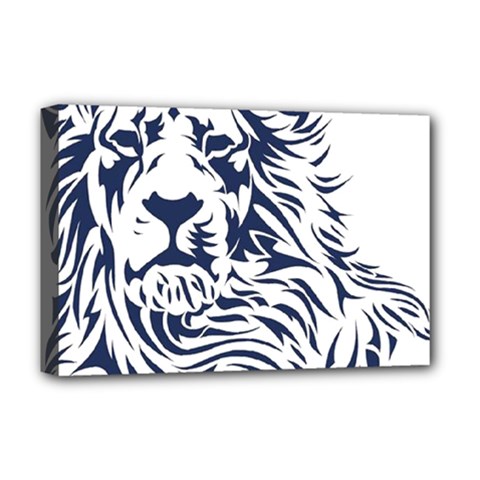 Head Art-lion Drawing Deluxe Canvas 18  X 12  (stretched)