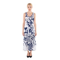 Head Art-lion Drawing Sleeveless Maxi Dress