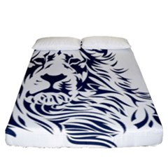 Head Art-lion Drawing Fitted Sheet (california King Size)