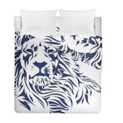 Head Art-lion Drawing Duvet Cover Double Side (full/ Double Size) by Jancukart