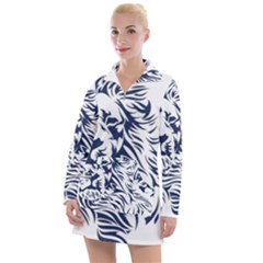 Head Art-lion Drawing Women s Long Sleeve Casual Dress