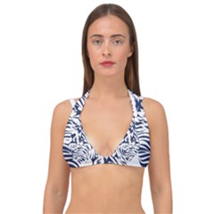 Head Art-lion Drawing Double Strap Halter Bikini Top