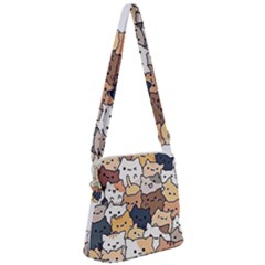 Cat-kitten Zipper Messenger Bag by Jancukart