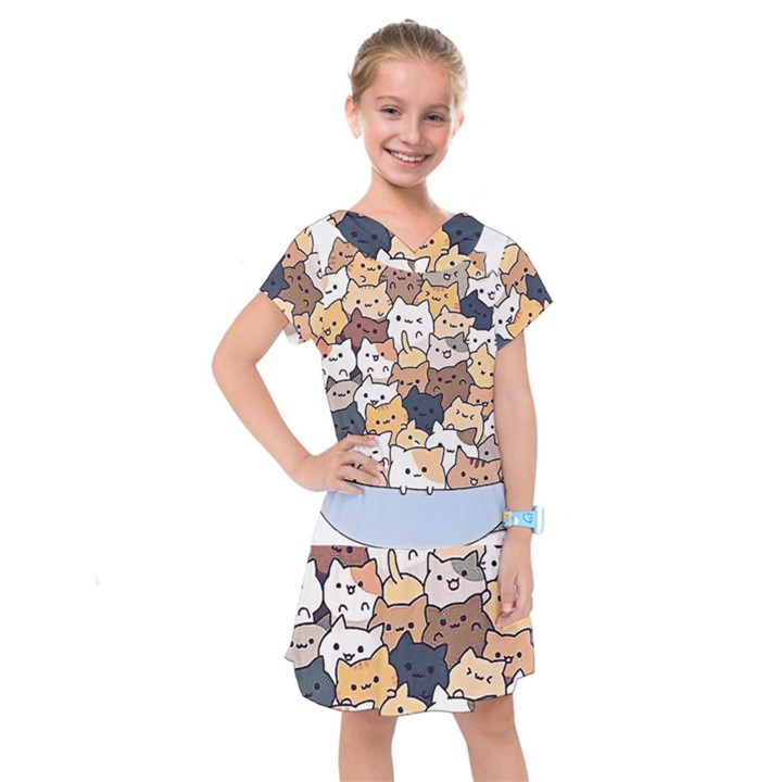 Cat-kitten Kids  Drop Waist Dress