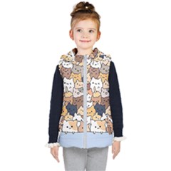 Cat-kitten Kids  Hooded Puffer Vest