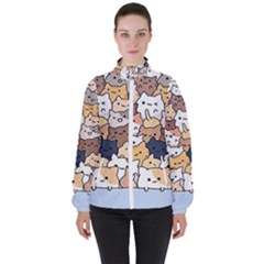 Cat-kitten Women s High Neck Windbreaker by Jancukart