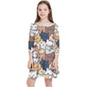 Cat-kitten Kids  Quarter Sleeve Skater Dress View1