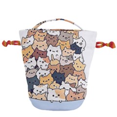 Cat-kitten Drawstring Bucket Bag