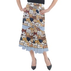 Cat-kitten Midi Mermaid Skirt