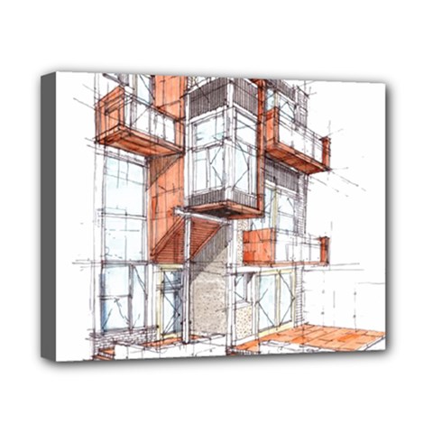 Rag-flats-onion-flats-llc-architecture-drawing Graffiti-architecture Canvas 10  X 8  (stretched) by Jancukart