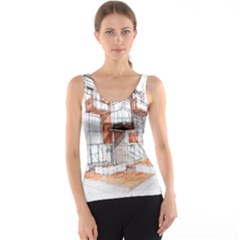 Rag-flats-onion-flats-llc-architecture-drawing Graffiti-architecture Tank Top