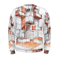 Rag-flats-onion-flats-llc-architecture-drawing Graffiti-architecture Men s Sweatshirt