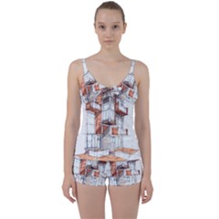 Rag-flats-onion-flats-llc-architecture-drawing Graffiti-architecture Tie Front Two Piece Tankini