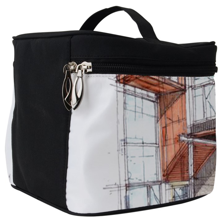 Rag-flats-onion-flats-llc-architecture-drawing Graffiti-architecture Make Up Travel Bag (Big)