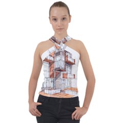 Rag-flats-onion-flats-llc-architecture-drawing Graffiti-architecture Cross Neck Velour Top