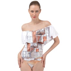 Rag-flats-onion-flats-llc-architecture-drawing Graffiti-architecture Off Shoulder Velour Bodysuit 