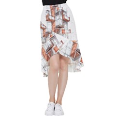 Rag-flats-onion-flats-llc-architecture-drawing Graffiti-architecture Frill Hi Low Chiffon Skirt by Jancukart