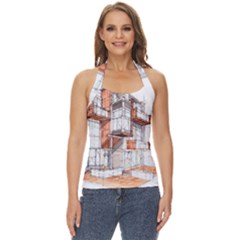 Rag-flats-onion-flats-llc-architecture-drawing Graffiti-architecture Basic Halter Top