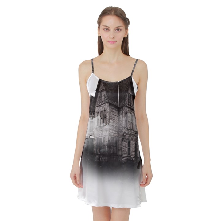 Haunted-night Building Satin Night Slip