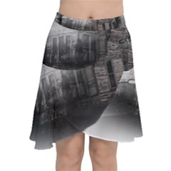 Haunted-night Building Chiffon Wrap Front Skirt