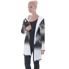 Haunted-night Building Longline Hooded Cardigan by Jancukart