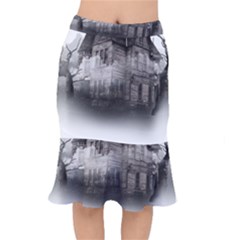 Haunted-night Building Short Mermaid Skirt by Jancukart