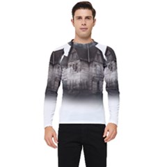 Haunted-night Building Men s Long Sleeve Rash Guard by Jancukart