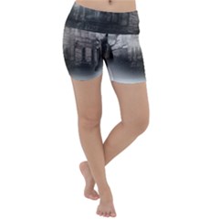 Haunted-night Building Lightweight Velour Yoga Shorts