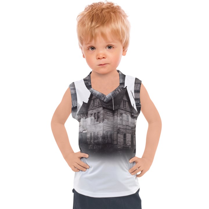 Haunted-night Building Kids  Sport Tank Top