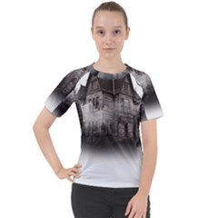 Haunted-night Building Women s Sport Raglan Tee