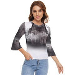 Haunted-night Building Bell Sleeve Top