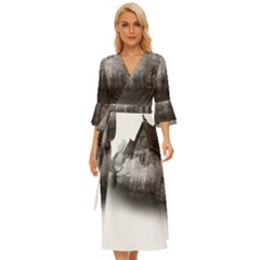 Haunted-night Building Midsummer Wrap Dress