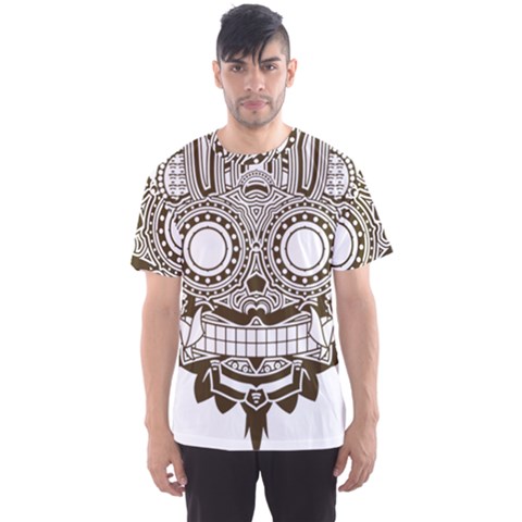 Barong-mask-art-bali Men s Sport Mesh Tee by Jancukart