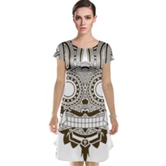 Barong-mask-art-bali Cap Sleeve Nightdress