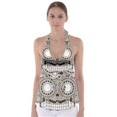 Barong-mask-art-bali Babydoll Tankini Top