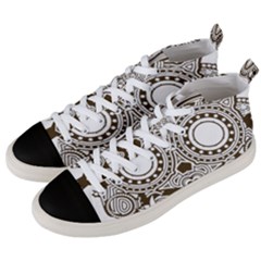 Barong-mask-art-bali Men s Mid-top Canvas Sneakers