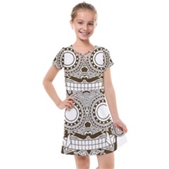 Barong-mask-art-bali Kids  Cross Web Dress by Jancukart