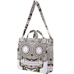 Barong-mask-art-bali Square Shoulder Tote Bag