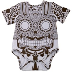 Barong-mask-art-bali Baby Short Sleeve Onesie Bodysuit by Jancukart