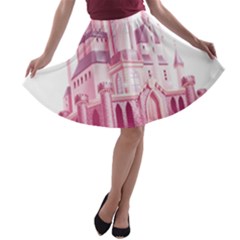 Pink Castle A-line Skater Skirt