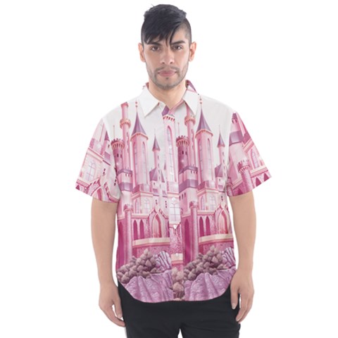 Pink Castle Men s Short Sleeve Shirt by Jancukart