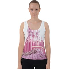 Pink Castle Velvet Tank Top