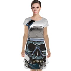 Skull-underwater-diving-skeleton-diving-head Cap Sleeve Nightdress