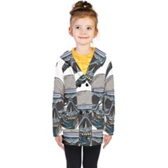 Skull-underwater-diving-skeleton-diving-head Kids  Double Breasted Button Coat by Jancukart