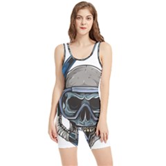 Skull-underwater-diving-skeleton-diving-head Women s Wrestling Singlet