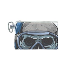 Skull-underwater-diving-skeleton-diving-head Canvas Cosmetic Bag (small)