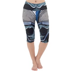 Skull-underwater-diving-skeleton-diving-head Lightweight Velour Cropped Yoga Leggings