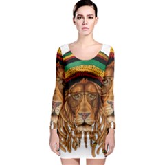 Lion Rastafari Long Sleeve Bodycon Dress