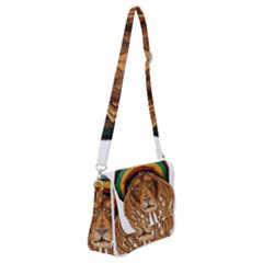 Lion Rastafari Shoulder Bag With Back Zipper by Jancukart